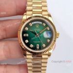 (EWF )Swiss Rolex Presidential Day Date Green Ombre Dial Watch 3255 Movement